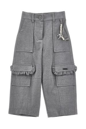 grey fabric trousers MONNALISA KIDS | 11F41461590032